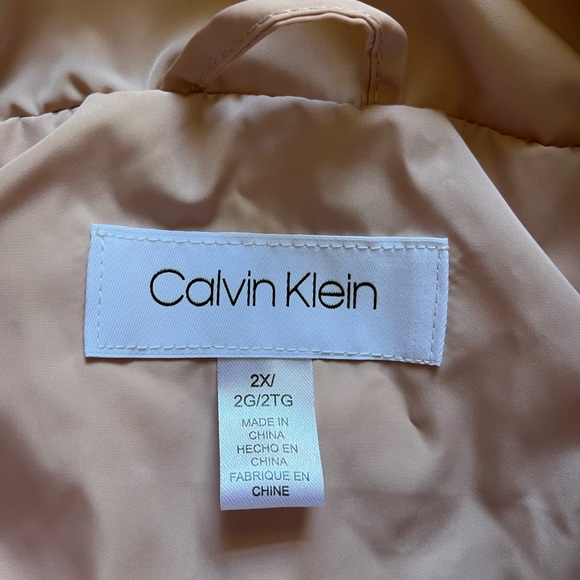 Calvin Klein Women’s Puffer Vest Light Pink Blush Size 2XL Gold - Picture 4 of 11